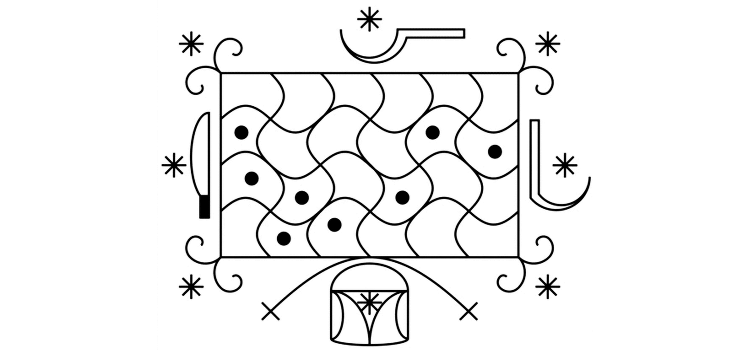 Vèvè of Kouzen Zaka (Azaka Mede)